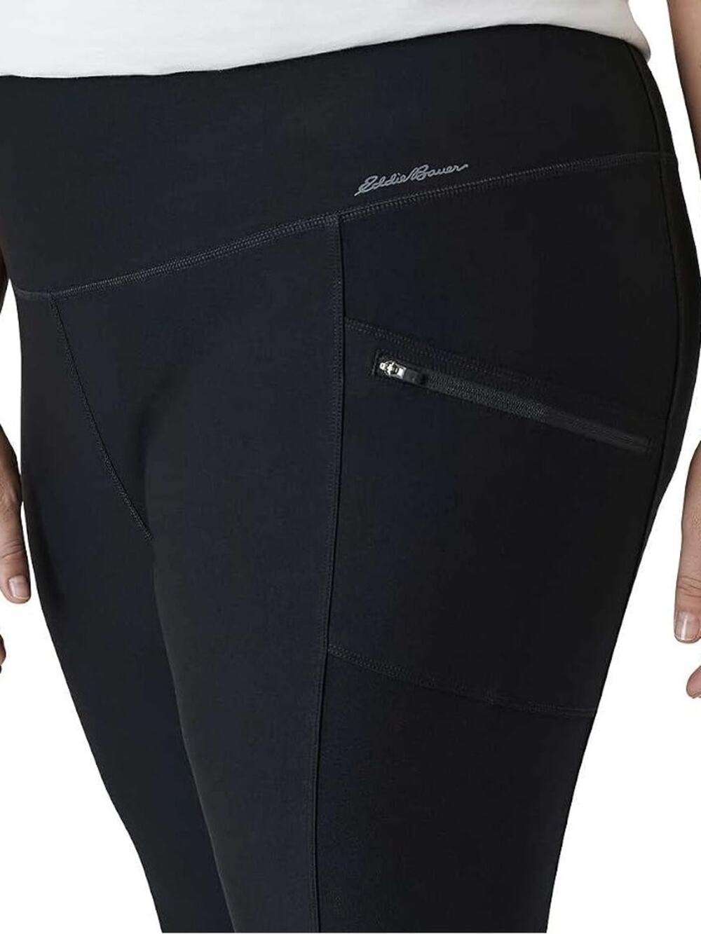 Eddie Bauer Black High-Rise Athletic Shorts with Zipper Pocket Outdoor 3X